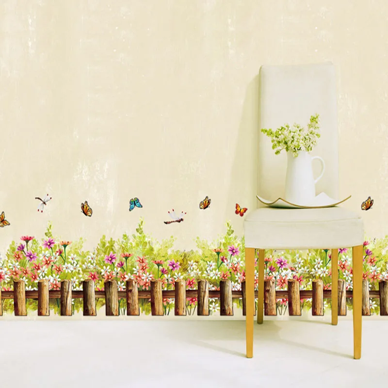 32*130 см Гостиная Детская Спальня украшение свежие Искусственные цветы наклейки