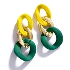 Простые геометрические серьги для женщин, эффектные висячие серьги в богемном стиле, модные большие ювелирные изделия в стиле бохо, аксессуары