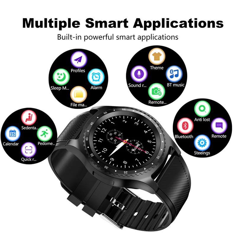 GEJIAN Bluetooth Смарт часы мужские tf карты sim звонки Часы Будильник Фитнес шагомер