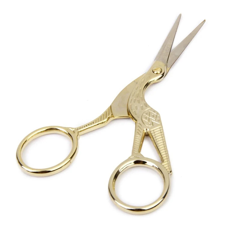 

Retro crane sewing scissors 11.5 cm Golden