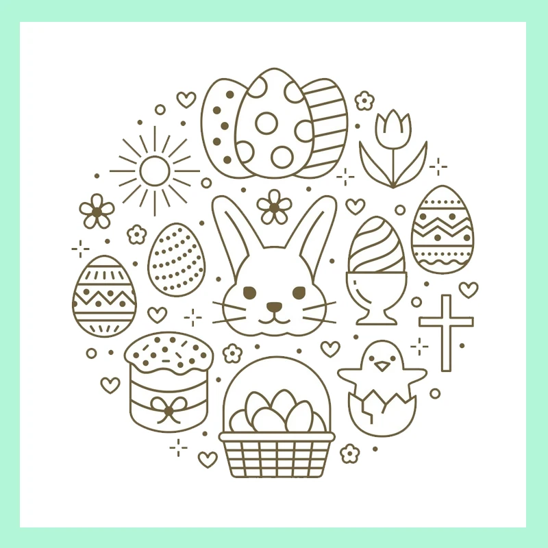 

Happy Easter Clear Stamps For DIY Scrapbooking/Card Making/Album Decorative Rubber Stamp Crafts
