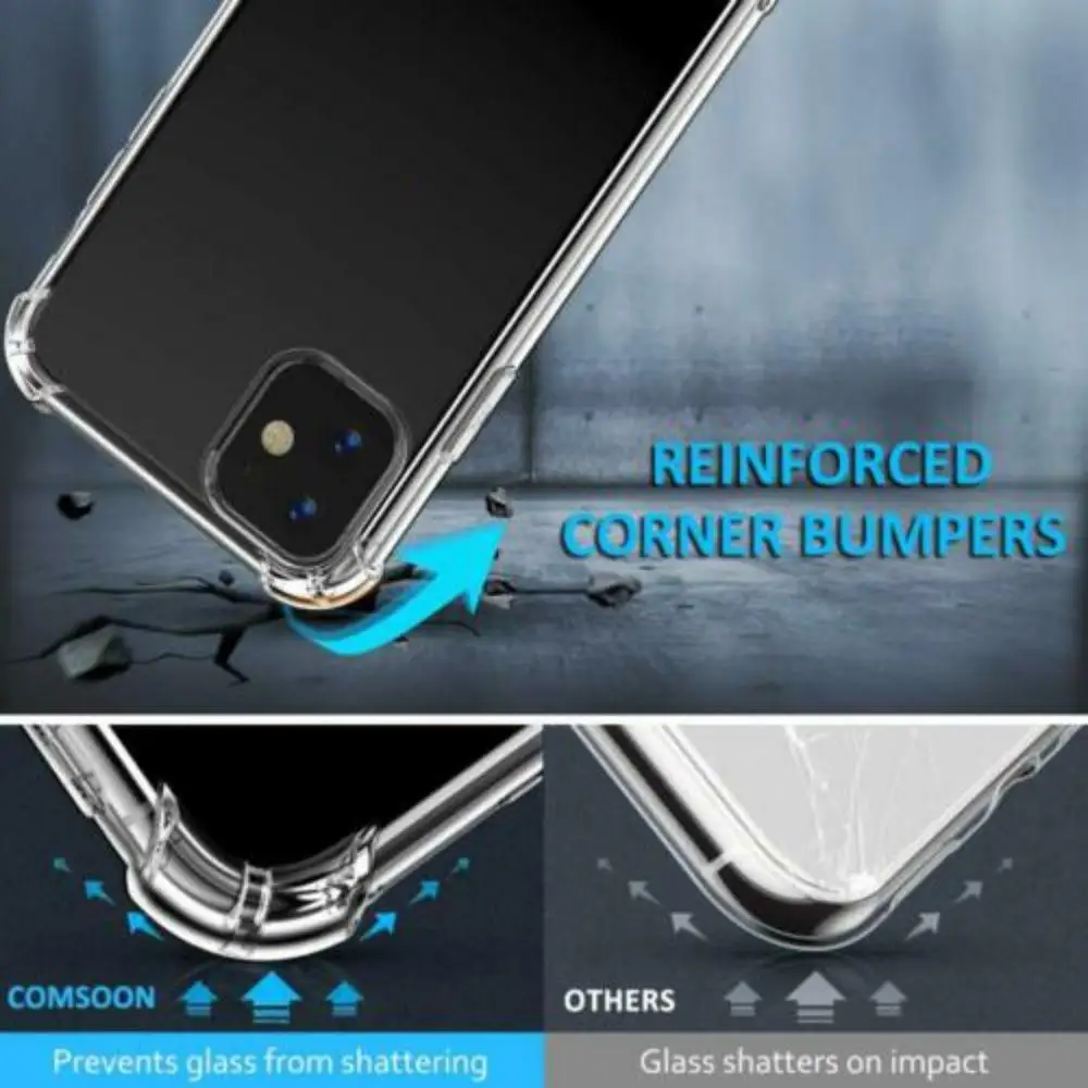 Сверхмощный защитный чехол для iPhone 11 Pro Max Four Corner усиленный силиконовый