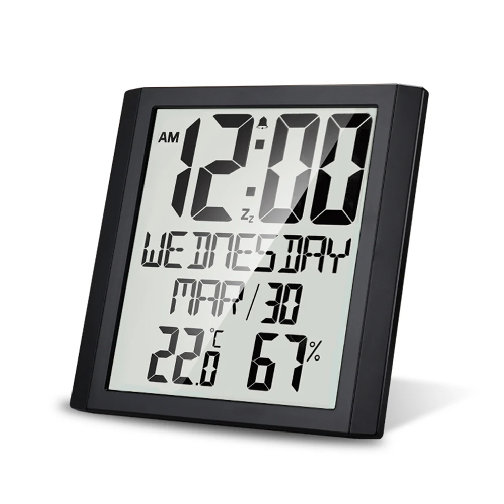 

TS-8608 Digital Alarm Clock Indoor Thermometer Hygrometer Calendar Clock Weather Station Wireless Sensor Window Temperature