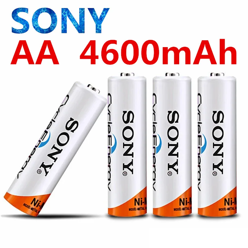 Оригинальные перезаряжаемые аккумуляторы SONY 1 2 в AA 4600 мАч Ni MH перезаряжаемая