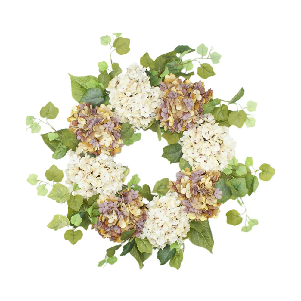 

Венок, искусственные цветы, украшения, имитация гирлянды, европейская Гортензия, Рождественская свадебная композиция, отделка двери