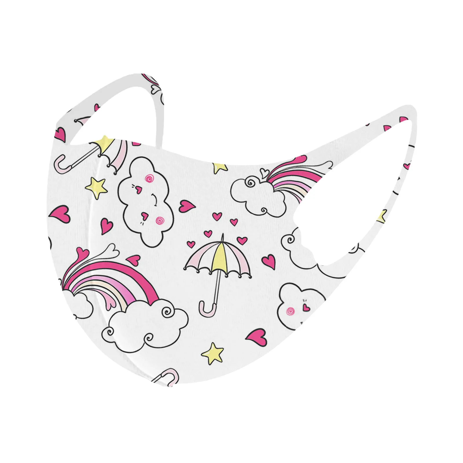 Маска детская многоразовая моющаяся с принтом радуги 5 шт. | Красота и здоровье