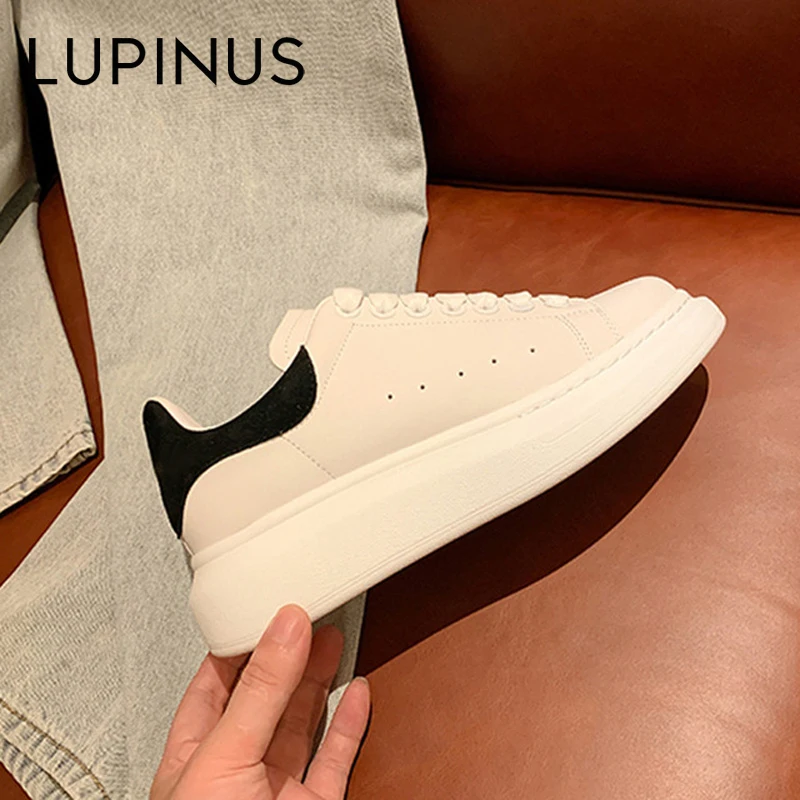 Кроссовки LUPINUS женские из натуральной кожи роскошные Брендовые повседневные