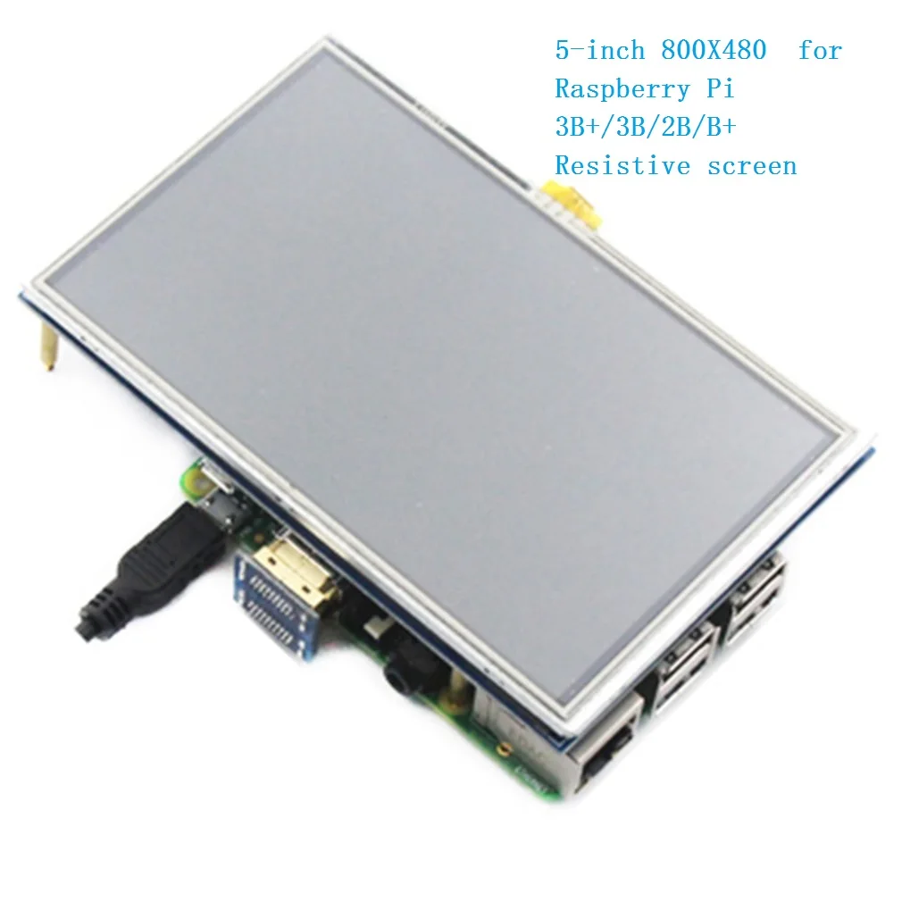 Resistive screen 7/5/4/3,5-дюймовый ЖК-монитор HDMI 1024X600 HD сенсорный экран емкостный сенсорный экран для Raspberry Pi 4 Модель B 3B+/3B/2B/B+ сенсорный экран - Цвет: Resistive screen