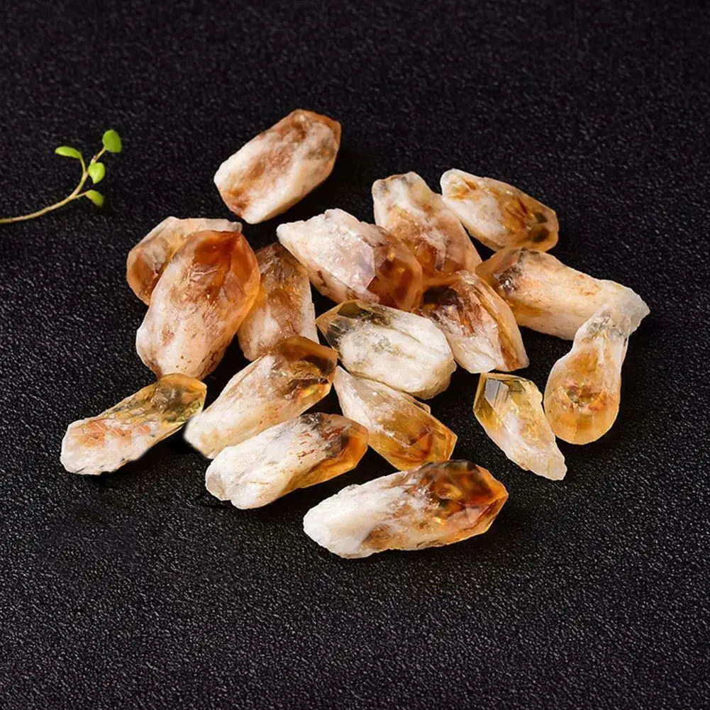 Натуральный бразильский Грубый цитрин точечная руда необработанные кварцевые