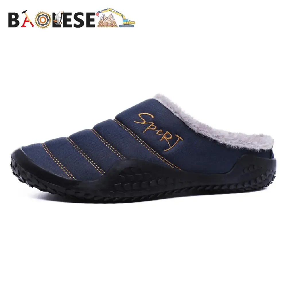 baolesem slippers house mens winter shoes soft man home slippers cotton shoes fleece warm anti skid man slippers high quality free global shipping