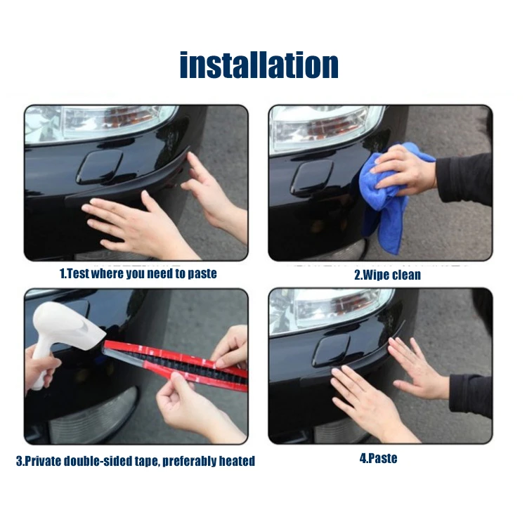 Угловой бампер для кузова автомобиля защита наклейка против царапин резиновая