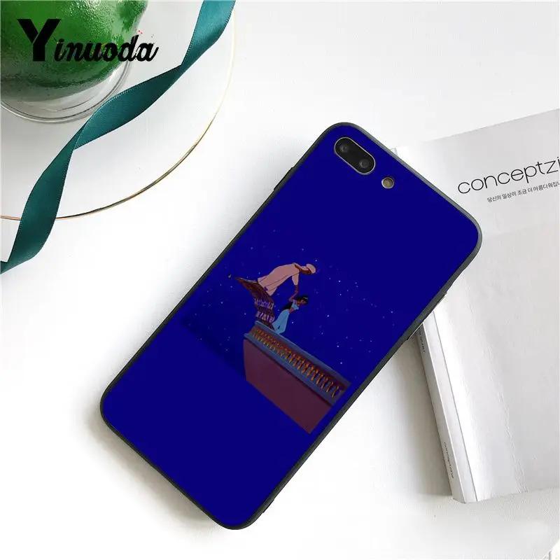 Yinuoda Аладдин Принцесса Жасмин черный мягкий чехол для телефона iPhone 8 7 6 6S X XS MAX 5 5S SE