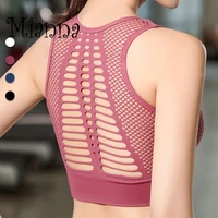 sports bra women yoga running workout mesh breathable medium supports fitness activity bras quick dry compression women bras