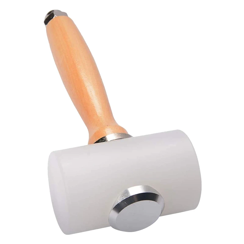 

2 Pcs Leather Carving Hammer,Leather Mallet,Wooden Handle Nylon Hammer,Leather Tools for Handmade DIY Leather Work