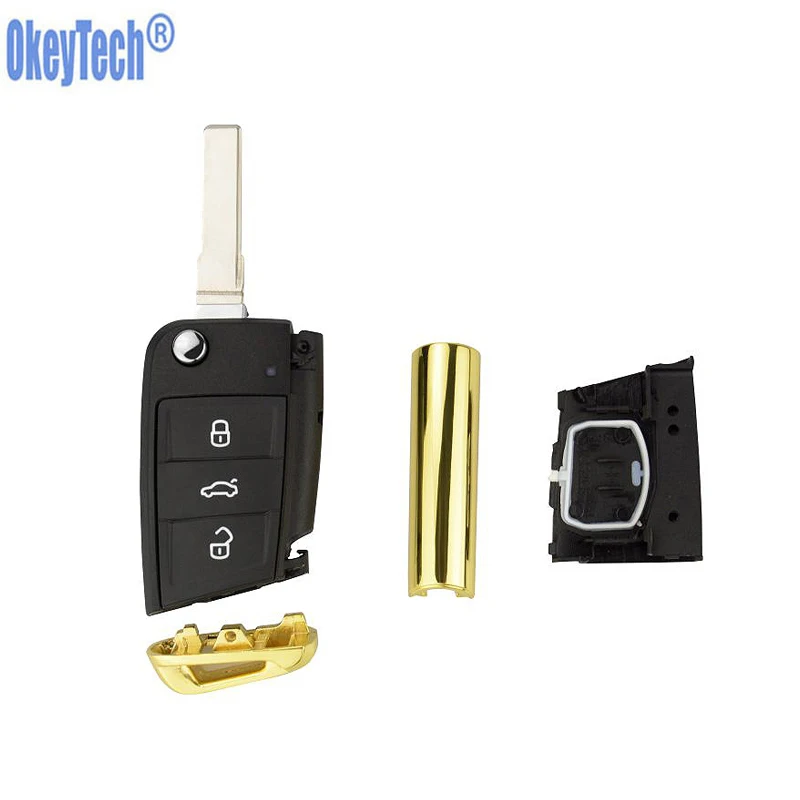 OkeyTech 3 кнопочный раскладной чехол для автомобильного ключа с дистанционным