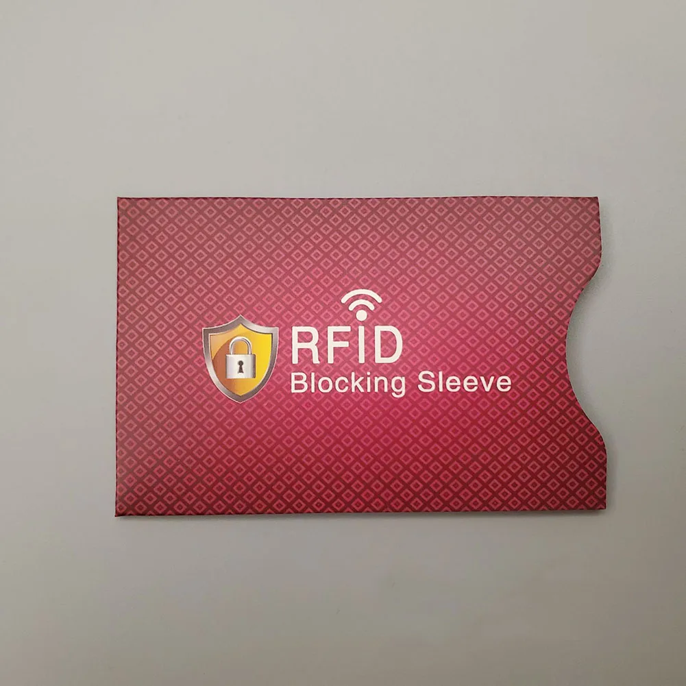 1 шт. защита от кражи для RFID, защита для кредитных карт, блокировка, держатель для карт, чехол для кожи, защитный чехол для банковских карт, Новинка - Цвет: Красный