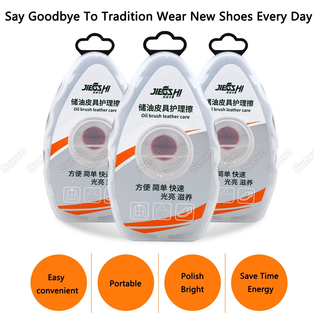 

Sunvo Oil Shoe Brush Leather Care Cleaning Tool for Shoes Brush Dry Cleaner Sponge Leather Maintenance Shoe Polish Stain Removal