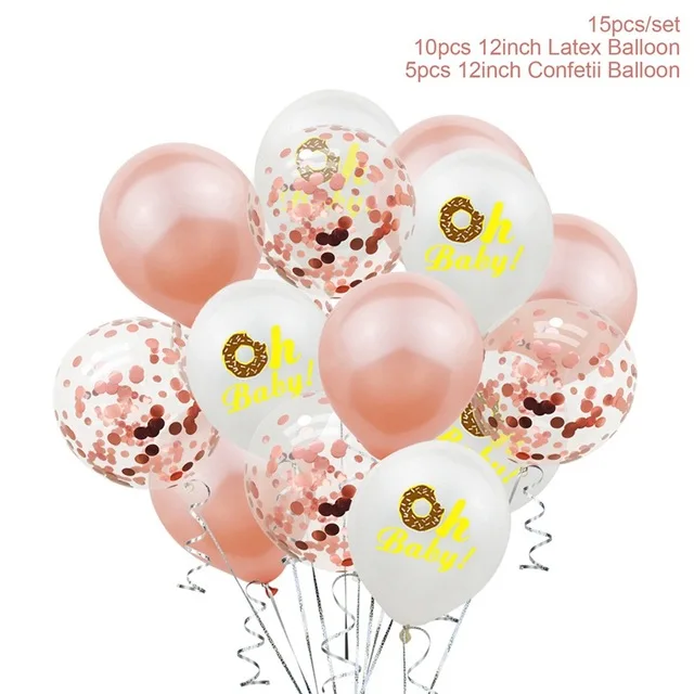 15 pcs balloon Пончик, вечерние, сделай сам, Пончик, на стену, деревенский стиль, свадебное украшение, для свадьбы, пончики, дисплей, доска для свадьбы, свадебный душ, Декор, Пончик, на стену - Цвет: 15 pcs balloon