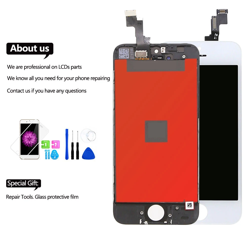 ЖК дисплей AAA для iPhone 4 5 5c сменные детали с сенсорным дигитайзером в сборе