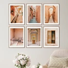 Постеры и принты для фотографий с изображением марокканской пустыни, архитектура бохо, марокканская галерея, настенная живопись, картины на холсте, домашний декор