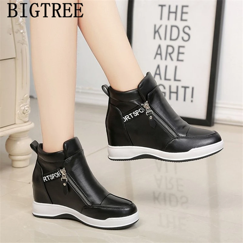 Папа обувь на танкетке Кроссовки для женщин платформе с высоким каблуком женские