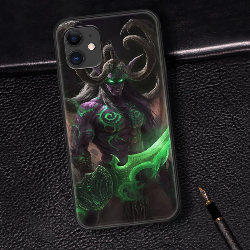 

Illidan World Of Warcraft Phone Case For Iphone 5 5S SE 2020 6 6S 7 8 Plus 11 12 Mini X XS XR Pro Max black Funda Tpu Back