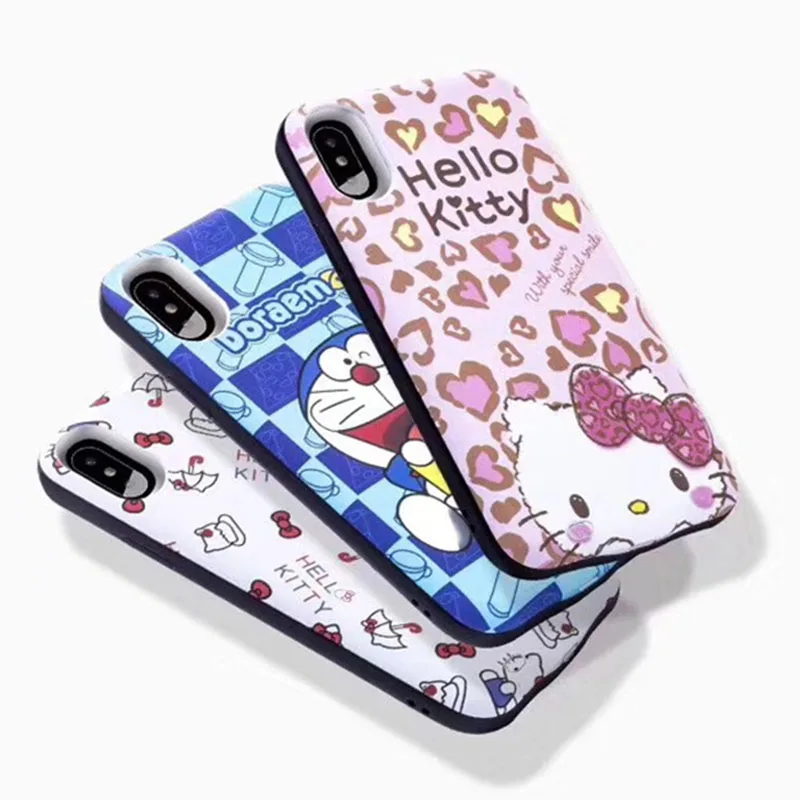 6000mAh зарядное устройство чехол для iphone x xs xr max 6plus 7plus зарядка мультфильм