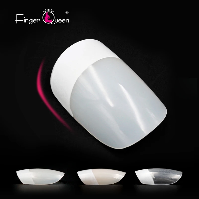 Fingerqueen 480pcs Fake Nails Long Ballerina Full Half French Acrylic Nail Tips Square Head False | Красота и здоровье