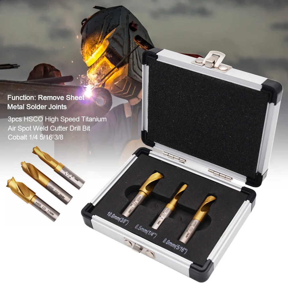 3 шт. Размер маркировки титана воздушного покрытия 1/4 5/16 3/8 HSCO Резак сверла