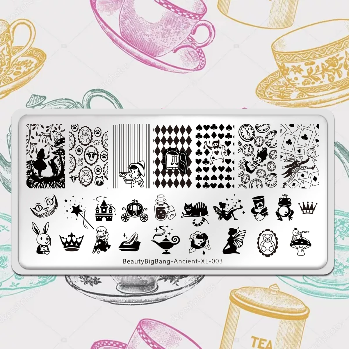 

Design Ancient Printing Beautybigbang Rabbit Aladdin Myth Nail XL-003 Stamp Templates Art Stencil Tool for Nails Stamping Plates