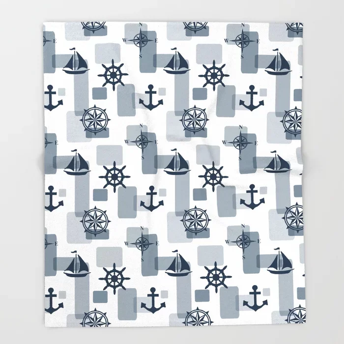 Коврик для дивана с якорем из мультфильма милый детский дизайн одеяло морским