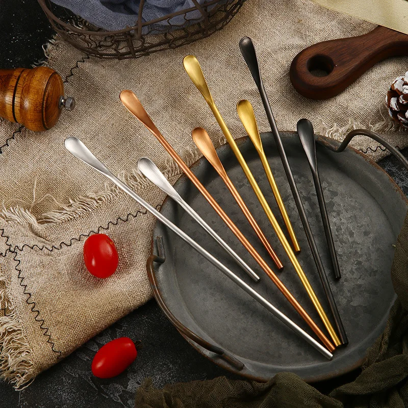 Японская ложка для смешивания с длинной ручкой из нержавеющей стали 304