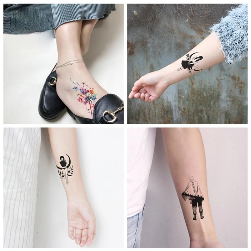 Водостойкая временная татуировка наклейки для тела милые животные кошка лиса