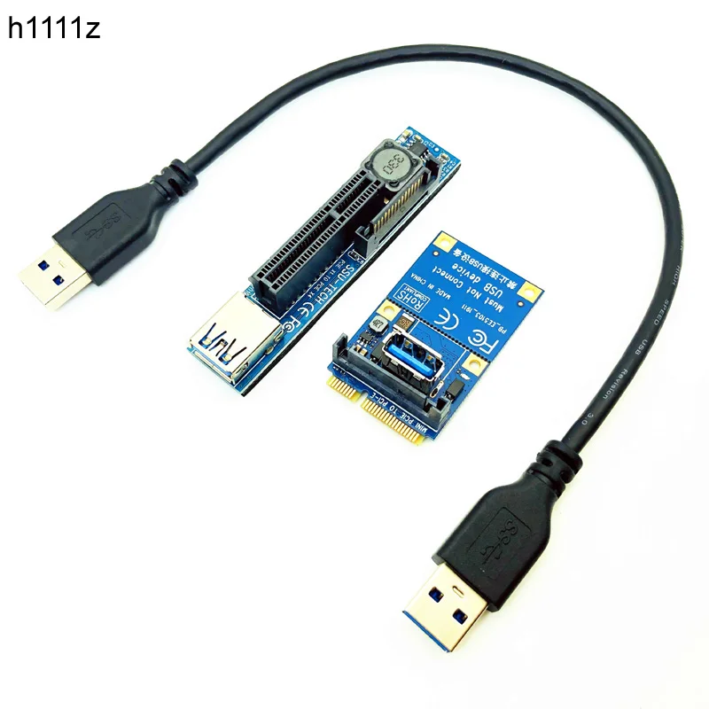 PC Graphics Cards PCI Express Connector Cable Riser Card Mini PCI-E to 4X + USB Extension Port Adapter PCIE Extender | Компьютеры и