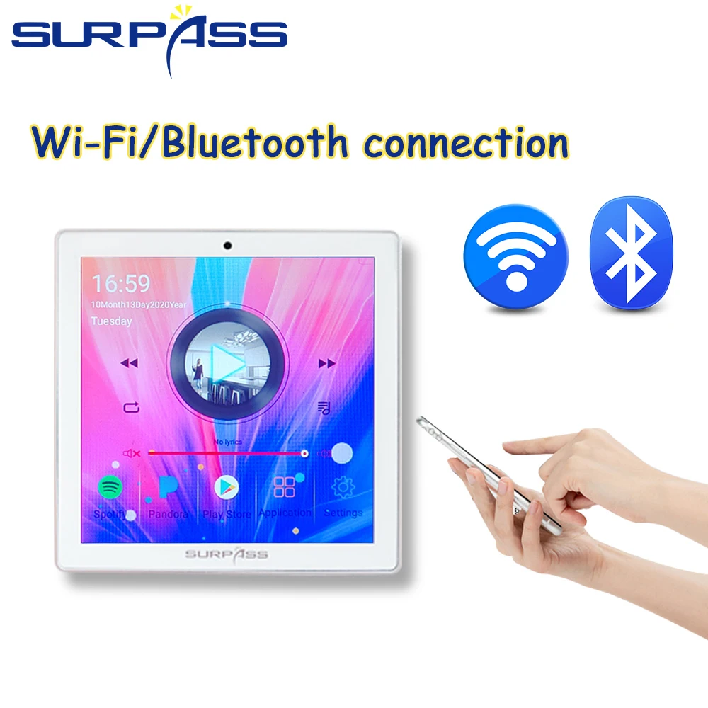 Настенный усилитель с сенсорным экраном Bluetooth Wi Fi стерео звук PA потолочная