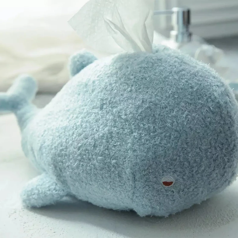 Soft Whale Tissue Case Napkin Holder Dispenser Home Car Box Container Towel Roll Paper Cover Organizer Pouch Table Decor | Игрушки и