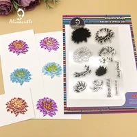 alinacutle clear stamps layered flowers set diy scrapbooking card album paper craft rubber transparent silicon stamps