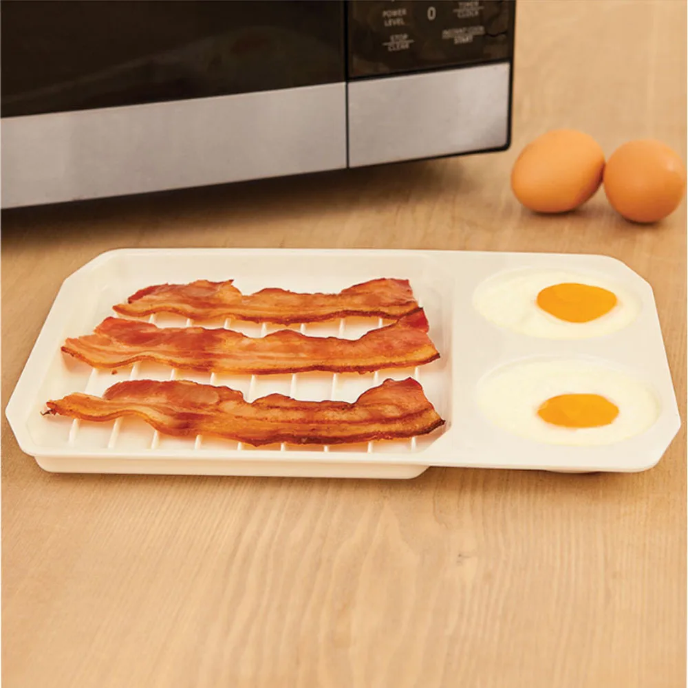 Multipurpose Kitchen Microwave Egg Bacon Baking Tray Cooker For Breakfast Cooking Tools Accessories