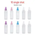 10 шт. портативные бутылки для путешествий 100 мл прозрачные пластиковые бутылки для путешествий пустые бутылки для распыления лосьон многоразовые бутылки