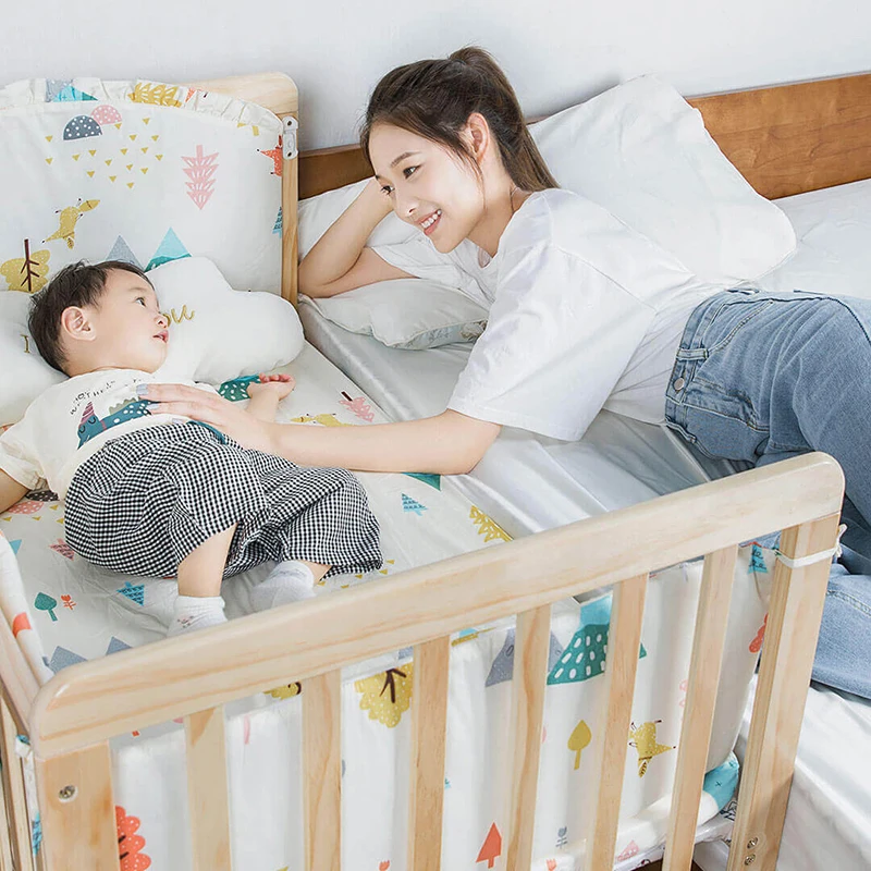 IMBABY многофункциональная детская кроватка, FSC и сертификация ЕС, Универсальные складные и регулируемые детские кроватки для новорожденных
