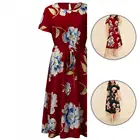 Женское быстросохнущее летнее платье с круглым вырезом