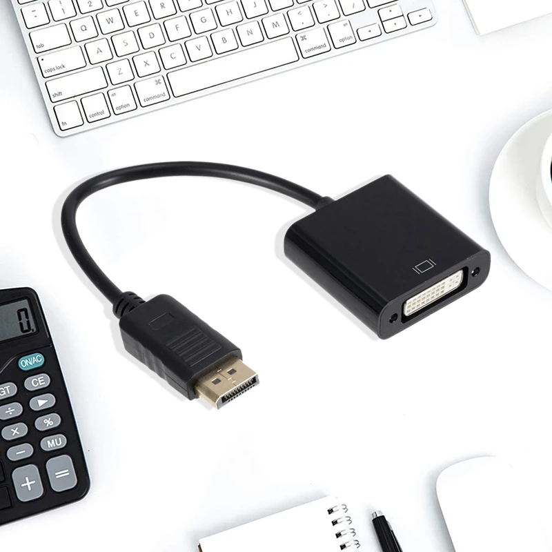 

Dp to Dvi Adapter Cable, Display Port to Dvi Adapter (Male to Female) for Computers, Desktops, Laptops, Monitors