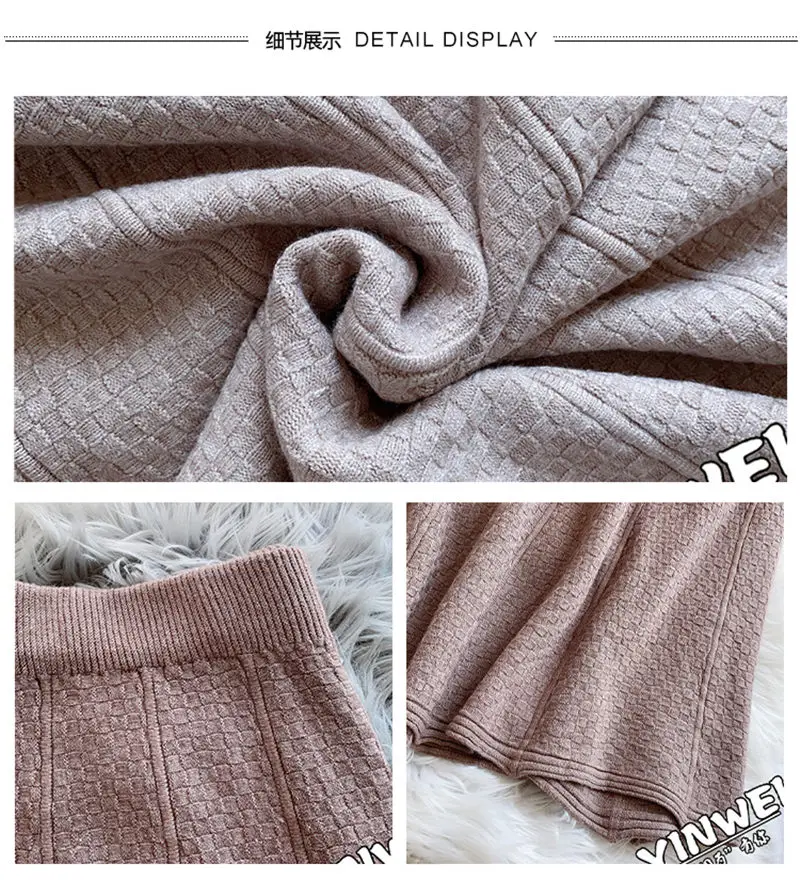 

2020 Sweater Skirt Female Autumn Mid-length Elegant Retro High Waist Knit Skirts Women Loose Slim A-line Long Femme Jupes Y048