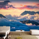 Настенные 3D-обои на заказ с изображением гор, облаков, природного пейзажа, настенная живопись для гостиной, спальни, отеля