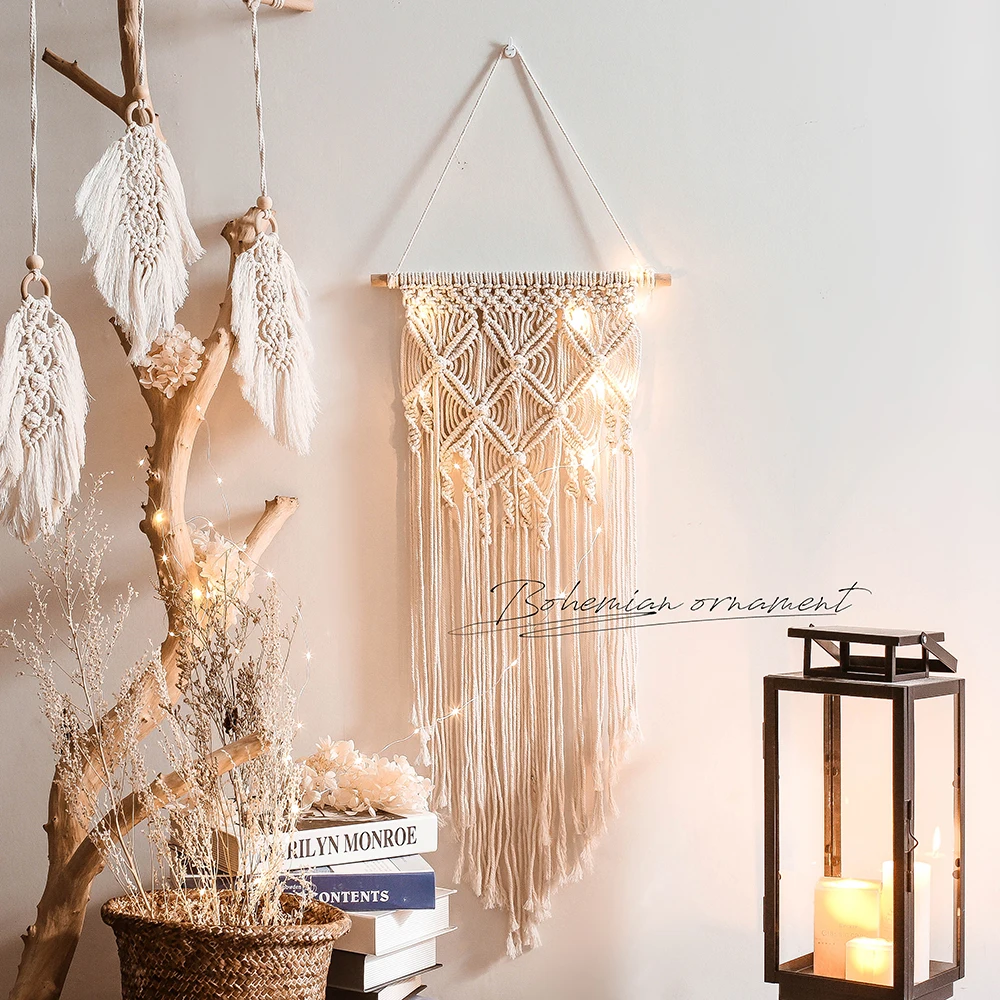 Скандинавская сова лист русалки макраме Ловец снов бохо декор для комнаты