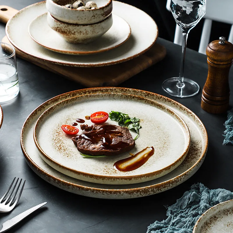 Набор керамической посуды фарфоровая чашка для завтрака кофе молока и блюдце