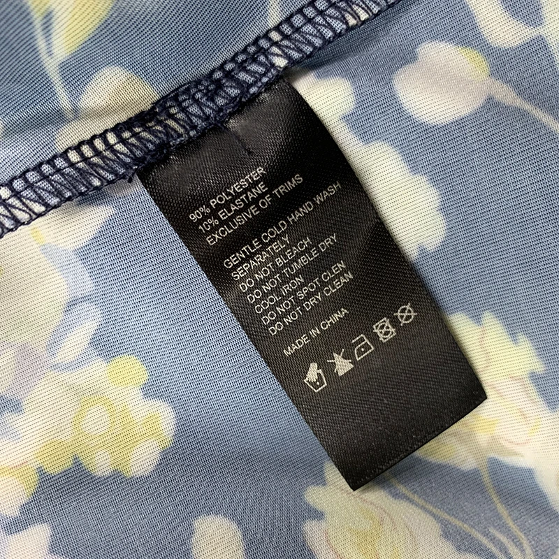 Импортный Шелковый асимметричный подол с принтом | Женская одежда