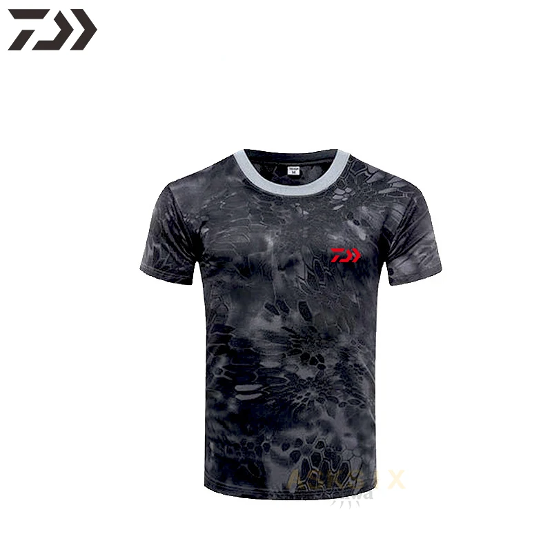 

Summer Thin Fishing Suit Daiwa Men's Breathable Quick Dry Fishing Clothes Camouflage Anti-sweat Fishing T-Shirt Hunting Tactics