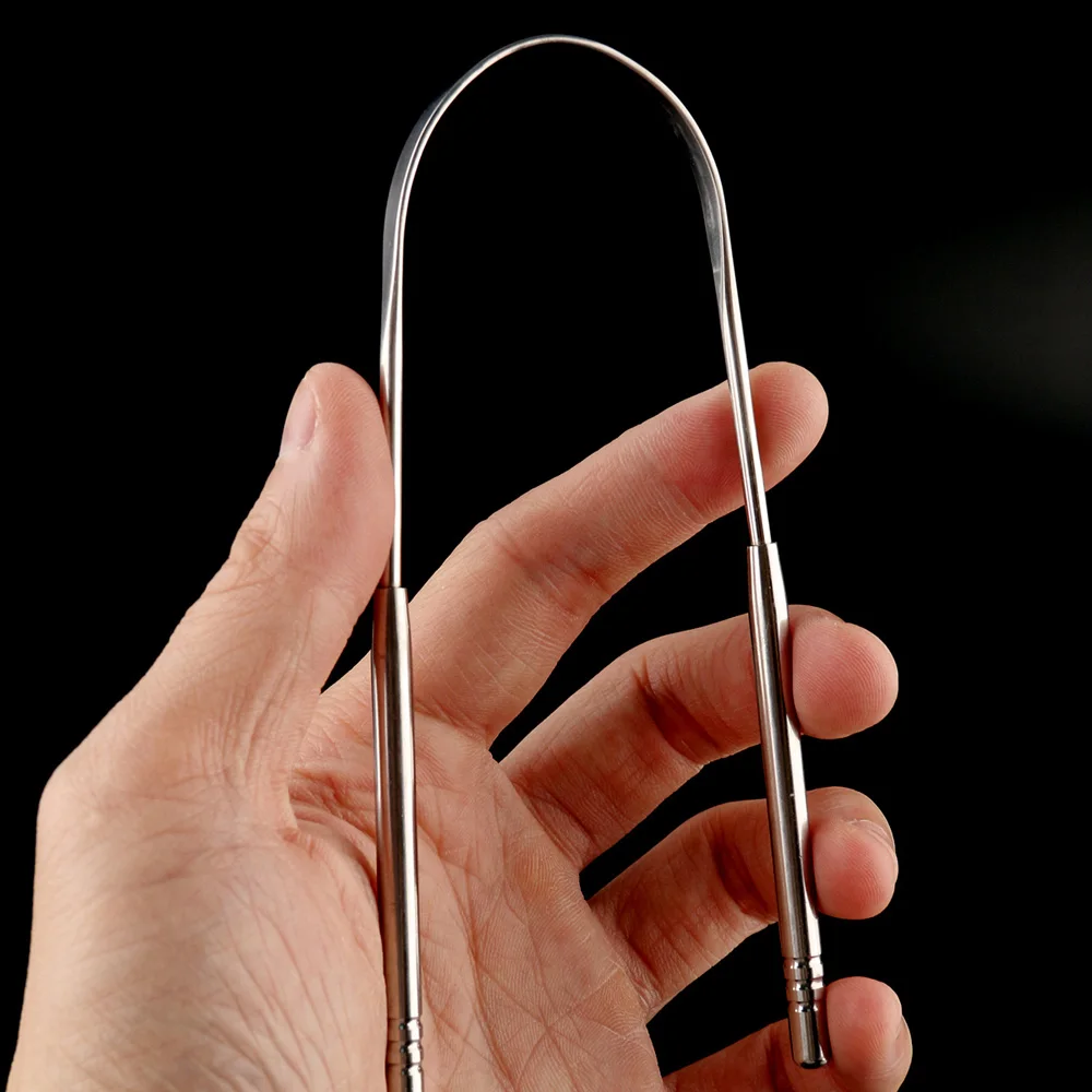 Скребок для языка из нержавеющей стали очиститель свежего дыхания с покрытием