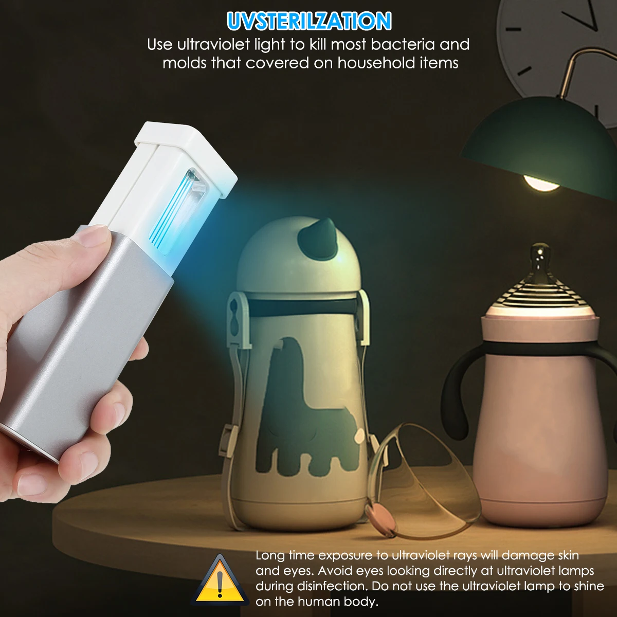 

Portable UV Sanitizer Light LED Flashlight Hand-held UV Sterilizing Wand Ultraviolet Sterilizer Light
